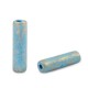 DQ Grieks keramiek kraal Gold spot Tube 20x5mm Aquamarine blue